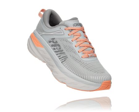 Hoka One One Bondi 7 Ženske Pohodni Čevlji Siva / Oranžna SI-519748E